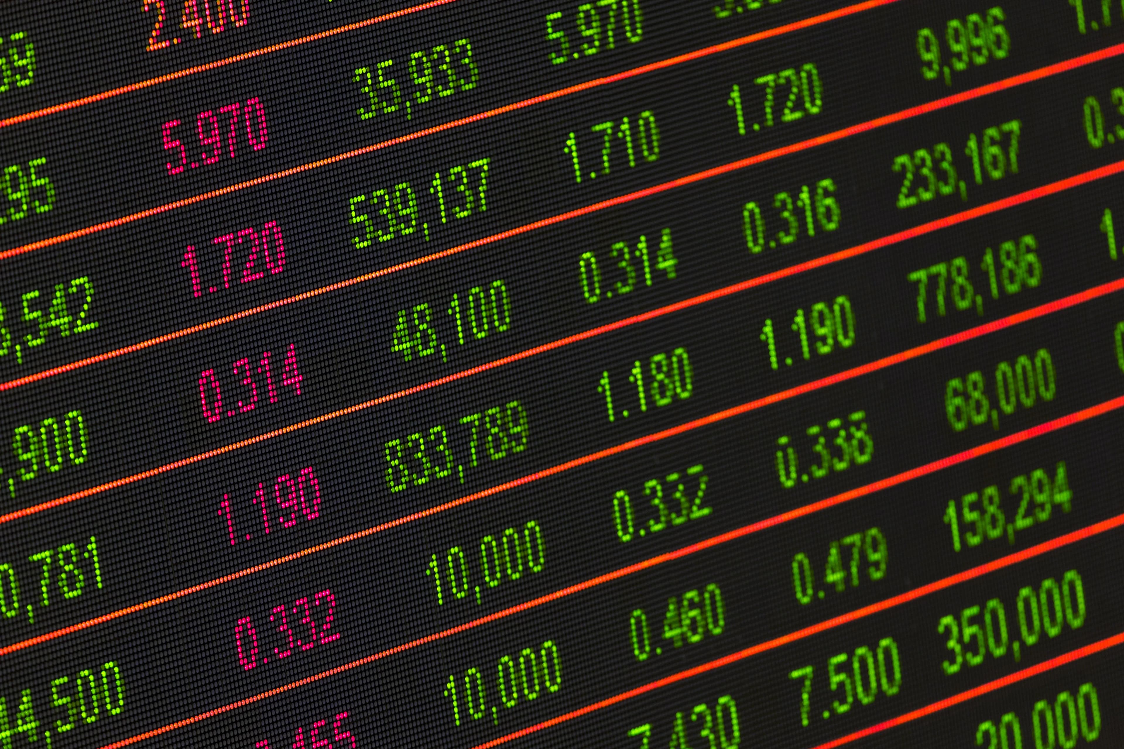 Stock market chart showing declining prices amid Fed rate hike and oil surge concerns